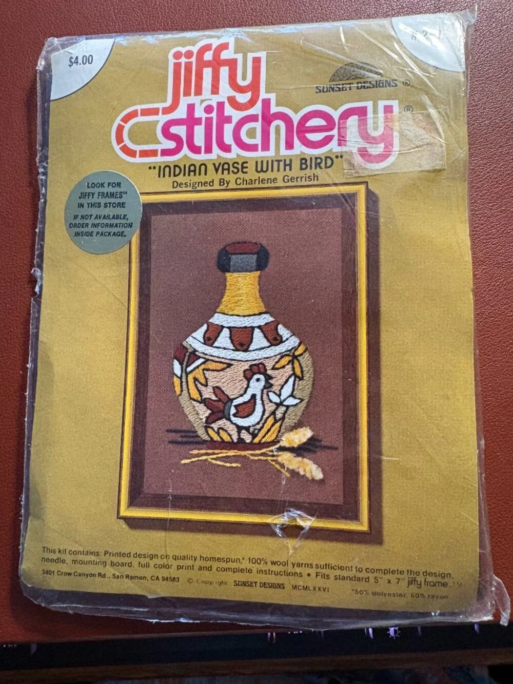 Embroidery Kit - Indian Vases (set of 2)